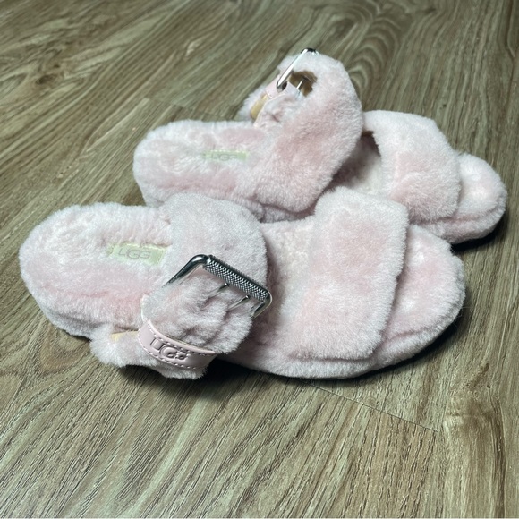 UGG Double Strap Platform Pink Slides Size 6 - Picture 4 of 10